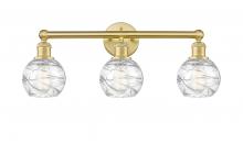 Innovations Lighting 616-3W-SG-G1213-6 - Athens Deco Swirl - 3 Light - 24 inch - Satin Gold - Bath Vanity Light