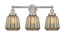  616-3W-SN-G146 - Chatham - 3 Light - 25 inch - Brushed Satin Nickel - Bath Vanity Light