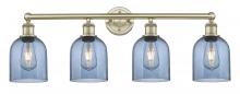  616-4W-AB-G558-6BL - Bella - 4 Light - 33 inch - Antique Brass - Bath Vanity Light