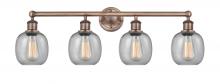  616-4W-AC-G104 - Belfast - 4 Light - 33 inch - Antique Copper - Bath Vanity Light