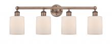  616-4W-AC-G111 - Cobbleskill - 4 Light - 32 inch - Antique Copper - Bath Vanity Light