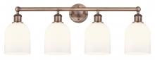 Innovations Lighting 616-4W-AC-G558-6GWH - Bella - 4 Light - 33 inch - Antique Copper - Bath Vanity Light