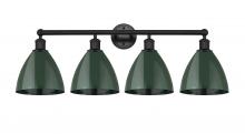 Innovations Lighting 616-4W-BK-MBD-75-GR - Plymouth - 4 Light - 35 inch - Matte Black - Bath Vanity Light