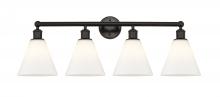 Innovations Lighting 616-4W-OB-GBC-81 - Berkshire - 4 Light - 35 inch - Oil Rubbed Bronze - Bath Vanity Light