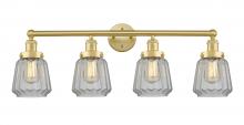 Innovations Lighting 616-4W-SG-G142 - Chatham - 4 Light - 34 inch - Satin Gold - Bath Vanity Light