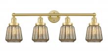  616-4W-SG-G146 - Chatham - 4 Light - 34 inch - Satin Gold - Bath Vanity Light