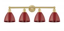 Innovations Lighting 616-4W-SG-MBD-75-RD - Plymouth - 4 Light - 35 inch - Satin Gold - Bath Vanity Light