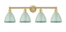 Innovations Lighting 616-4W-SG-MBD-75-SF - Plymouth - 4 Light - 35 inch - Satin Gold - Bath Vanity Light