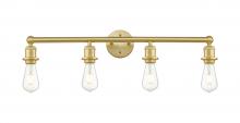 Innovations Lighting 616-4W-SG - Edison - 4 Light - 29 inch - Satin Gold - Bath Vanity Light