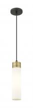  617-1P-BAB-G617-11WH - Boreas - 1 Light - 3 inch - Black Antique Brass - Cord Hung - Mini Pendant