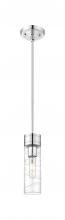  617-1S-PC-G617-8DE - Boreas - 1 Light - 3 inch - Polished Chrome - Stem Hung - Mini Pendant