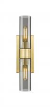  617-2W-SG-G617-8SM - Boreas - 2 Light - 18 inch - Satin Gold - Bath Vanity Light