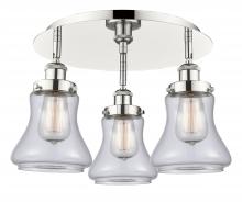 Innovations Lighting 916-3C-PN-G192 - Bellmont - 3 Light - 18 inch - Polished Nickel - Flush Mount