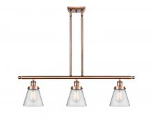 Innovations Lighting 916-3I-AC-G64-LED - Cone - 3 Light - 36 inch - Antique Copper - Stem Hung - Island Light