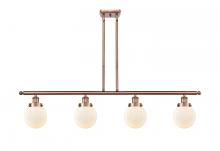 Innovations Lighting 916-4I-AC-G201-6 - Beacon - 4 Light - 48 inch - Antique Copper - Stem Hung - Island Light