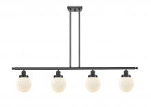 Innovations Lighting 916-4I-BK-G201-6 - Beacon - 4 Light - 48 inch - Matte Black - Stem Hung - Island Light