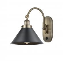  918-1W-AB-M10-BK - Briarcliff - 1 Light - 10 inch - Antique Brass - Sconce