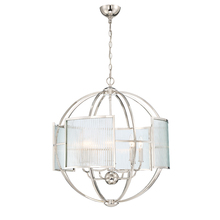 Eurofase 33848-013 - MANILOW,8LT CHANDELIER,POL NKL