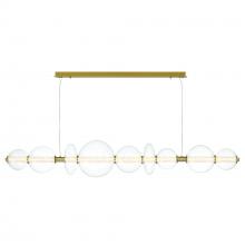 Eurofase 47257-016 - Atomo 74&#34; LED Chandelier In Gold With Clear Glass