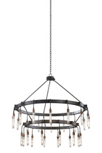 Kalco 506273MGM - Stuyvesant 12+16 Light 2 Tier Chandelier