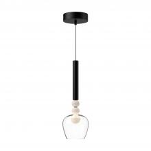 Kuzco Lighting Inc PD30501-BK/CL - Rise 6-in Black/Clear LED Pendant