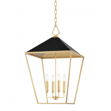 Hudson Valley 5718-GL/BK - 4 LIGHT MEDIUM PENDANT