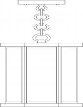 Arroyo Craftsman LYH-7CLR-AB - 7" Lyon Pendant