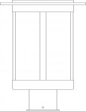 Arroyo Craftsman SAP-9CR-BK - 9" Santorini Post Mount