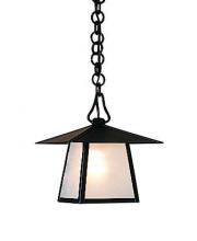 Arroyo Craftsman CH-8HAM-S - 8" carmel pendant with hillcrest overlay