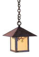 Arroyo Craftsman EH-12TRM-BK - 12" evergreen pendant with t-bar overlay