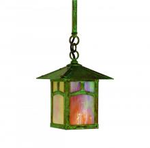 Arroyo Craftsman ESH-7EGW-AB - 7" evergreen stem hung pendant without overlay