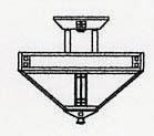 Arroyo Craftsman PIH-12CR-BK - 12" prairie inverted ceiling mount