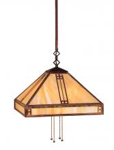 Arroyo Craftsman PSH-15TN-MB - 15" prairie stem hung pendant