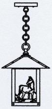 Arroyo Craftsman TRH-9HSF-P - 9" timber ridge pendant with horse filigree