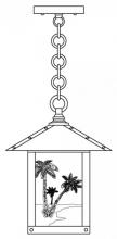 Arroyo Craftsman TRH-9PTRM-S - 9" timber ridge pendant with palm tree  filigree