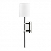 Mitzi by Hudson Valley Lighting H547101-PN/BK - Denise Wall Sconce