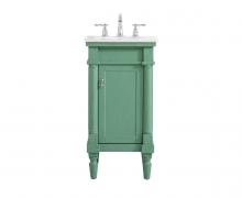 Elegant VF13018VM - 18.5 Inch Single Bathroom Vanity in Vintage Mint