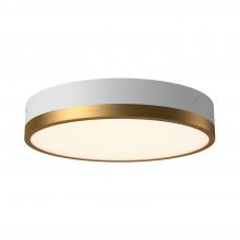 ALORA  FM554211AGWH-5CCT - Adelaide 11-in Aged Gold/White LED Flush Mount