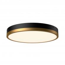 ALORA  FM554215AGMB-5CCT - Adelaide 15-in Aged Gold/Matte Black LED Flush Mount