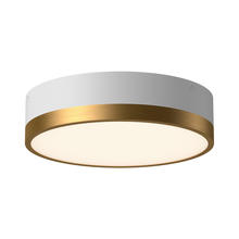 Alora Lighting FM556216AGWH - Brisbane 16-in Aged Gold/White 3 Lights Flush Mount