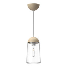 Alora Lighting PD542207WHWK - Emil 6-in White/White Oak 1 Light Pendant