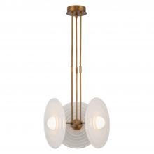 Alora Lighting PD350318VBGO - Harbour 18-in Vintage Brass/Glossy Opal LED Pendant