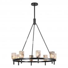 Alora Lighting CH338836UBAR - Lucian 36-in Urban Bronze/Alabaster 8 Lights Chandeliers