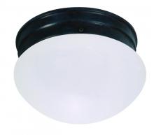 Nuvo 60/2641 - 1 Light - 8&#34; Flush with Frosted Glass - Mahogany Bronze Finish