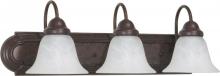 Nuvo 60/325 - Ballerina - 3 Light 24&#34; Vanity w/ Alabaster Glass Bell Shades - Old Bronze