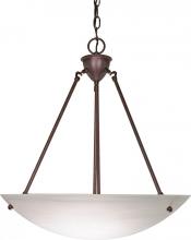 Nuvo 60/371 - 3 Light - 23&#34; Pendant with Alabaster Glass - Old Bronze Finish