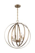 Nuvo 60/7058 - Pendleton - 6 Light Pendant with- Burnished Brass Finish