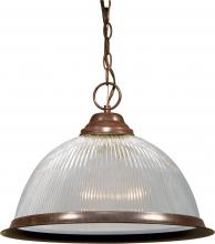 Nuvo SF76/447 - 1 Light - 15&#34; Pendant with Clear Prismatic Glass - Old Bronze Finish