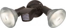 Nuvo SF76/503 - 2 Light - 10&#34; Flood Light- PAR38 with Adjustable Swivel and Motion Sensor - Bronze Finish