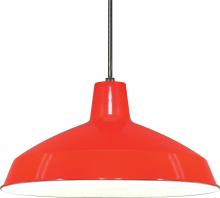 Nuvo SF76/663 - 1 Light - 16&#34; Pendant with Warehouse Shade - Red Finish